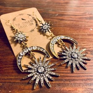 🌟 Brand NWT Celestial Drop Gold Toned Earrings 🌟